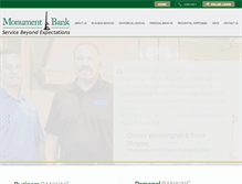 Tablet Screenshot of monumentbankpa.com